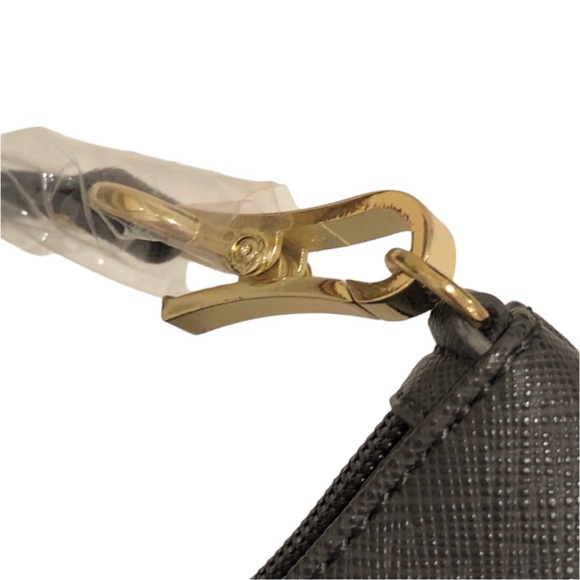 Sorial Saffiano Vegan Leather Dark Grey Wristlet Brand New With Tags - Picture 6 of 12